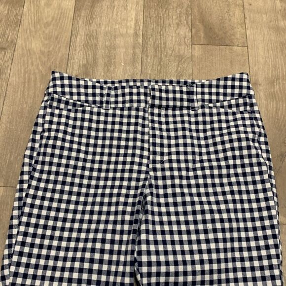 Womens Old Navy Pixie High Rise‎ Casual Dress Checkered Ankle Crop Pants - Picture 4 of 8